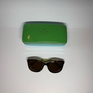 Kate Spade Tortoise Sunglasses with Green Case